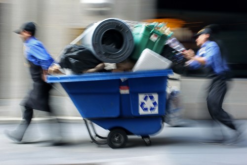Volunteers sorting donated items for charity reuse